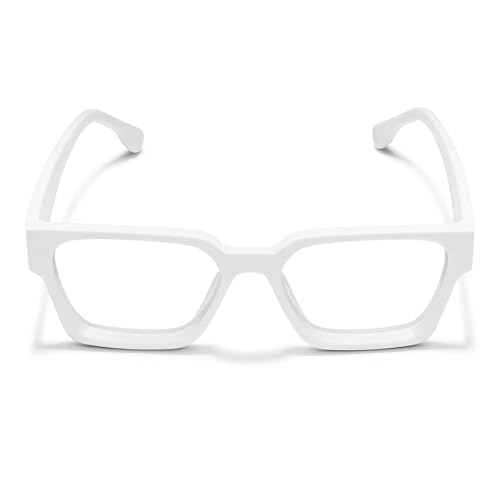 Image of livho Oversized Eyewear Frame for Woman and Men - Rectangle Fashion Glasses for Computer, Chic Preppy Frame