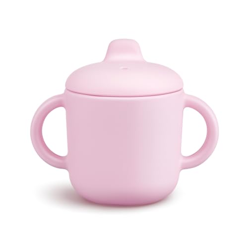 Image of Catii 6 Months+ Sippy Cups with Handles,Small Silicone Sippy Cups Leak Proof 5oz,No Spill Sippy cups for Toddlers (Pink)