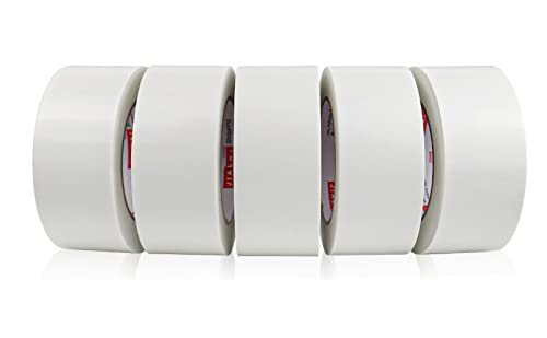 JIALAI HOME 5-Pack White Duct Tape, 2 inches x 30 Yards, 8.27 mil Thickness, Heavy Duty, Strong...