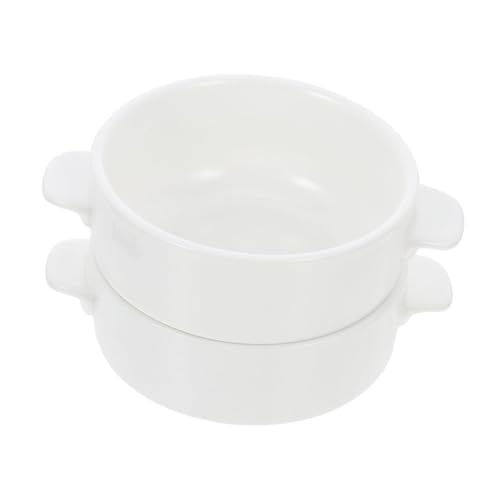 Cabilock 2Pcs Ceramic Soup Bowls Textured Cereal Bowls for Noodles Ramen and Salad Kitchen Essentials Microwave Dishwasher Safe for Quick Meals
