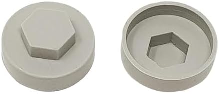 TechFast Roofing Screw Cover Caps | 19mm | Goosewing Grey - Plastic | Box 100