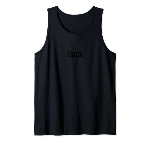 Photo de Black t-shirt with the letter 'Black' printed on it in black Débardeur