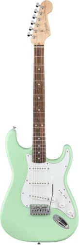 Image of Fender Squier Stratocaster Electric Guitar, Beginner Guitar, with 2-Year Warranty, Includes Free Lessons, Surf Green with Matte Finish