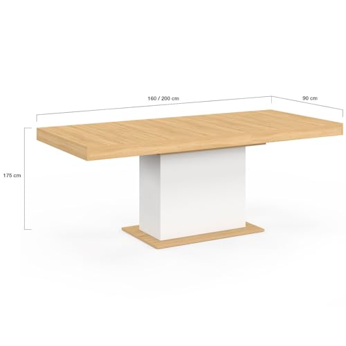 Table à manger extensible Eden 6-10 pers, IDMarket