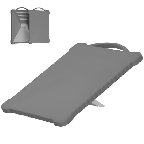 Mwin Capa para Starlink Mini - Case de Silicone Líquido com Alça Confortável, Cobertura Anti-riscos, Design Ondulado para Antena Starlink (Cinza)