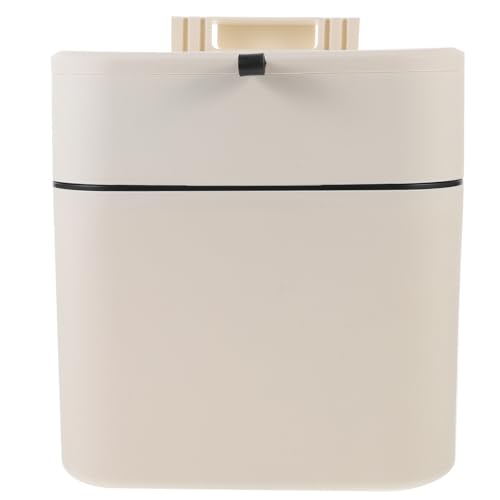 Healeved Cubo de Basura Colgante Pequeño para Cocina Doméstica Tapa Hermética Contenedor de Residuos Práctico y Ahorrador de Espacio Accesorio para Puerta de Armario Fácil Instalación