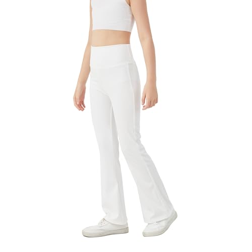 Danzcue Girls High Waisted Leggings Kids Yoga Pants Athletic Activewear Youth Bell Bottoms Casual Pants2