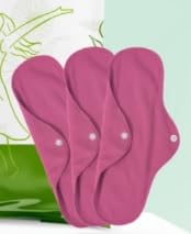 Reusable Cloth Pad Pink Organic Cotton Hypoallergenic Leak Lock Technology, Pack of 3-picture-13
