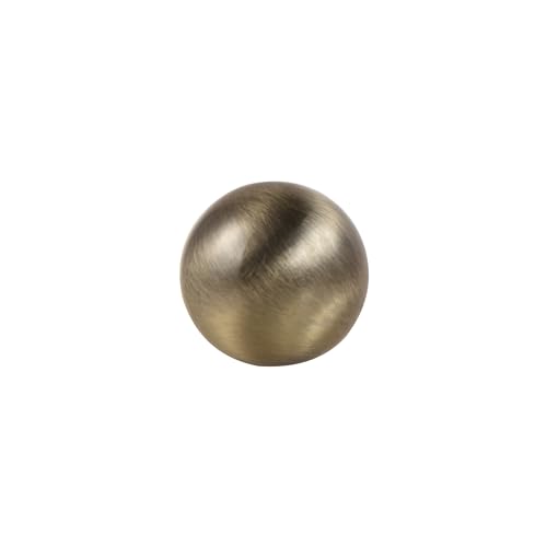 Image of Aspen Creative 24029-42, Sphere Finial for Lamp Shade, Steel in Antique Brass Finish, 1 inch Height, 2 Pack