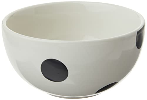 Kate Spade New York Deco Dot Fruit Bowl, 0.60 LB, White