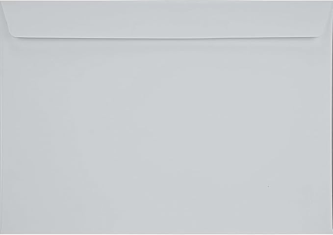 Netuno 50 Large Grey envelopes C4 229 x 324 mm 9 x 12.75 in 120gsm Design Elegant Coloured Envelope Large Colourful envelopes for A4 Letters documents Photos invoices brochures โ image 1