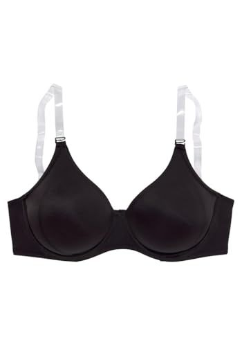 Image of LASCANA Women's Multi Strap T-Shirt Bra - Seamless Preformed Cups, Underwire Support, 3 Exchangeable Strap Options