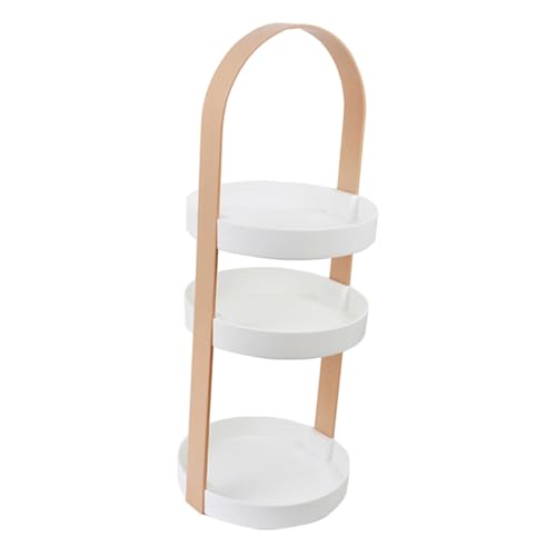 MUELODSIC Organizador de Maquillaje de Desmontable Soporte de Cosméticos para Baño y Tocador Estante Decorativo Multifuncional para Almacenamiento y Exhibición