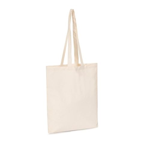 Bronta Mill Plain Natural Cotton Tote Bags Shopping Tote Bag Canvas Tote Bag Eco Friendly Shopping bag - Pack of 1 Cover