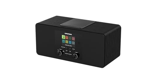 Grundig DTR 6100 2.1 DAB+ Web B All-In-One Internet- und Digitalradio, FM, 2.1 Radio mit Subwoofer, 28 W RMS, USB, Spotify Connect, Alarmfunktion, Einschlafautomatik, Farbdisplay, Schwarz