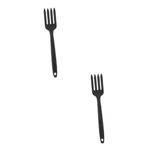 SHOWERORO 2pcs Ergonomic Food Fork Pasta Server Fork Reusable Cooking Utensils Large Salad Mixing Kitchen Supply