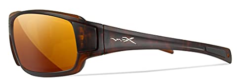 Wiley X WX Breach Captivate Polarized Sunglasses, Safety Glasses for Men and Women, UV Eye Protection for Shooting, Fishing nd Biking, Hickory Brown Frames, Bronze Mirror Tinted Lenses4