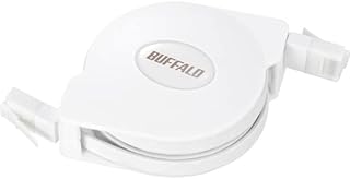 BUFFALO ツメの折れないCat6 LANケーブル 巻取式 2.5m ホワイト BL6TM25WH