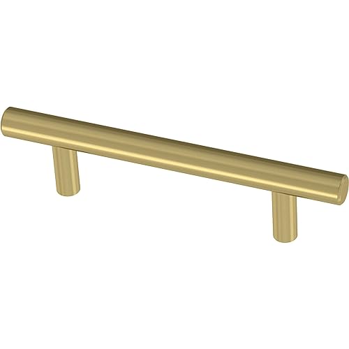 Franklin Brass (30-Pack) – Satin Gold Cabinet Handles, 3 Inch Hole Center, Modern Pulls for Drawers, Kitchen Cabinet Door, Dressers | Simple Bar by Franklin Brass - Used condition - US$18.16