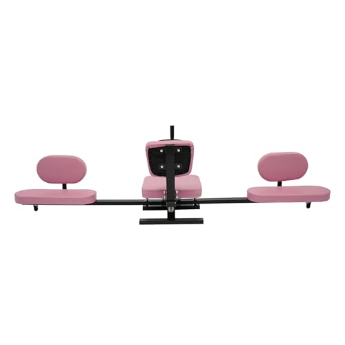 Qurib Leg Split Machine   Extensor de piernas ajustable de 0 a 180°, capacidad de carga de 100 kg, con asiento y respaldo acolchados, para danza, yoga, gimnasia, artes marciales, ballet, color rosa