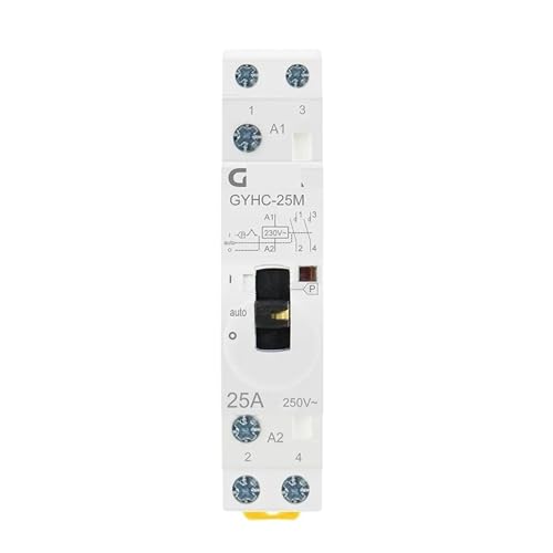 Contacteur Rail Din 2P 20A 220V avec commande manuelle haute durabilité