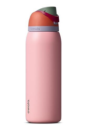 Owala FreeSip Insulated Stainless Steel Water Bottle with Straw, BPA-Free Sports Water Bottle, Great for Travel, 40 Oz, Sugar High
