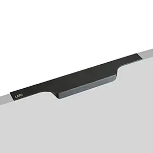 LAPO Premium 12 inch Aluminium Kitchen Profile Handle, Cabinet Profile Handle, Wardrobe Pull Handle for Home, Hotel, Office(Black Finish,Pack of 1) P-002