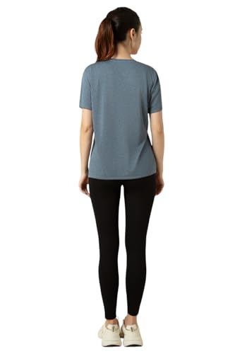 Image of Van Heusen Women's Polyester Relaxed Fit Pro Active Anti Bacterial Sports T Shirt - Relax Fit, Round Neck, Short Sleeve