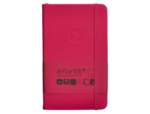 Antartik CUADERNO CON GOMILLA NOTES TAPA DURA A6 HOJAS LISAS BURDEOS 100 HOJAS 80 GR FSC
