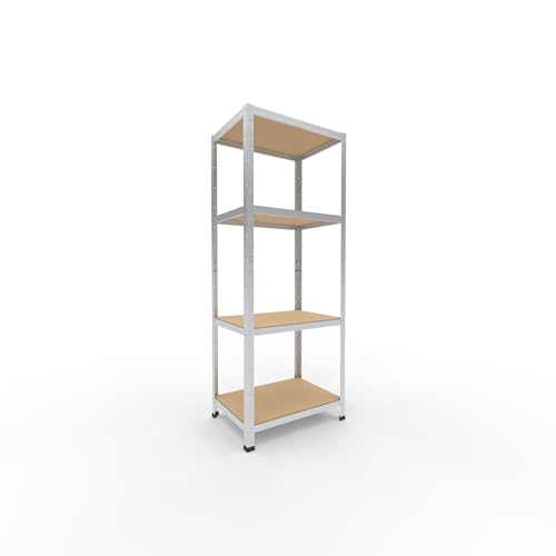 shelfplaza® Home Steckregal 180x70x50cm verzinkt 4 Böden - Kellerregal Lagerregal Metallregal Schwerlastregal Garagenregal Fachbodenregal Werkstattregal Haushaltsregal Ordnerregal