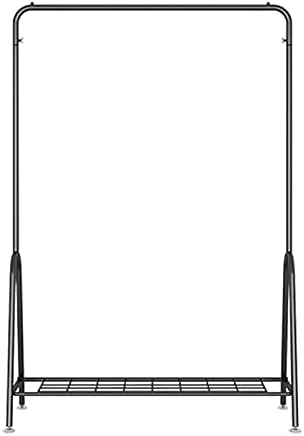 Clothes Rail with Storage Grid Shelf, 150cm Simple Modern Clothes Rack Garment Display Stand, Holds up to 60 kg (Black-120cm image 5