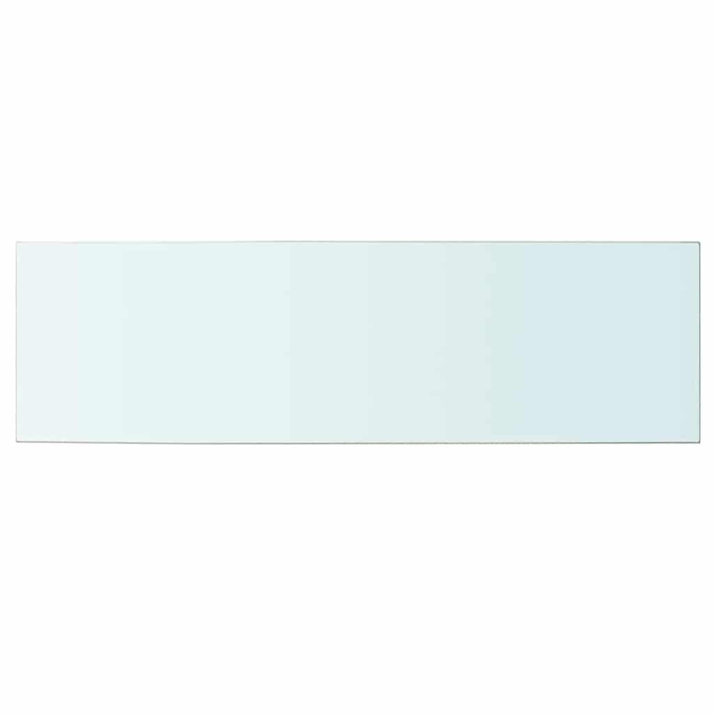 Mensole in vetro da 100 x 30 cm, 2 pannelli in vetro temperato trasparente per parete lamellare, scaffale stabile con portata di 15 kg, per appartamenti e negozi