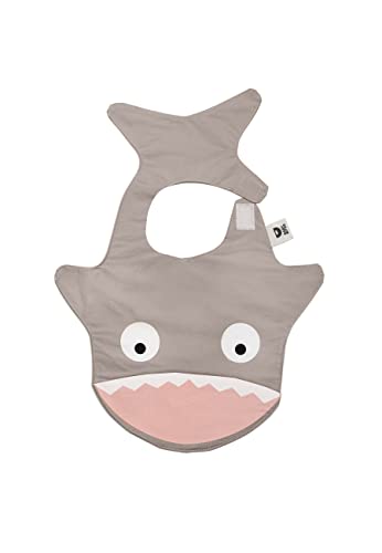 Bavoir imperméable Requin Gris Pierre Baby Bites au design original