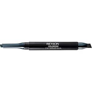 Revlon ColorStay 2-in-1 Angled Kajal Eyeliner, Waterproof Eye Makeup with Smudge Brush for Smokey Eyes, Evergreen (103), 0.01 oz