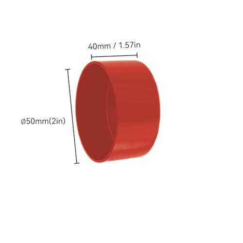 Image of 4Pcs Rubber End Caps ID 50mm (2 inch) Red Flexible Protective Caps Soft Elastic Dustproof Cover for Rod Tube Screw Bolt