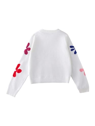 SOLY HUX Girl's Floral Sweaters Long Sleeve Crewneck Sweater Pullover Tops2