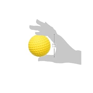 Heater Yellow Dimpled Baseballs, 1 Dozen, Polyurethane Material, Optic Yellow Color, for Use in Real Ball Pitching Machines Heater Yellow Dimpled Baseballs 1 Dozen Polyurethane Material Optic Yellow Color for Use in Real Ball Pitching Machines