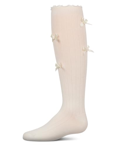 MeMoi Girls' All Over Bow Knee High Socks2