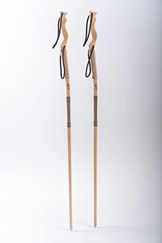 Bastones de madera dura 100% natural y flexible Fraxi Nature para senderismo exclusivo 2
