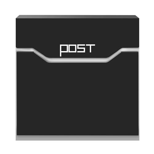 Arebos moderner Design Briefkasten | Wandbriefkasten | Postkasten | inkl. Zeitungsfach | wetterfest Dank Pulverbeschichtung | schöne Optik | inkl. Befestigungsmaterial + 2 Schlüssel