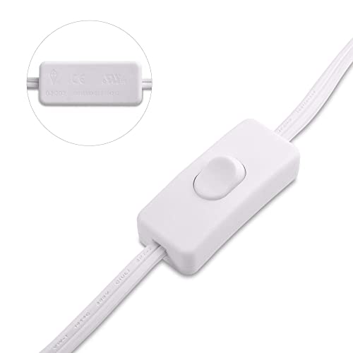 Cable Matters 2-Pack Hanging Light Cord With Switch 15 Ft (Pendant Light Cord/Light Socket With Cord) In White #TOP4