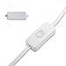 Cable Matters 2-Pack Hanging Light Cord with Switch - 15ft, Pendant Light Cord with Plug, White