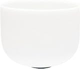 TOPFUND? Frosted E Solar Plexus Chakra Quartz Crystal Singing Bowl 8 inch