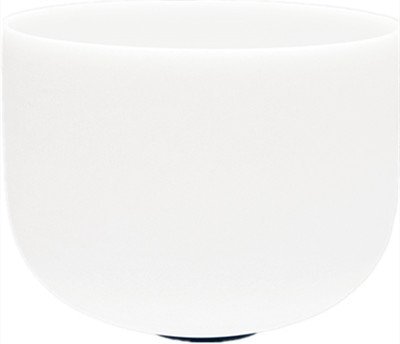 TOPFUND 432Hz E Note Crystal Singing Bowl Solar Plexus Chakra 8 inch with Suede Mallet