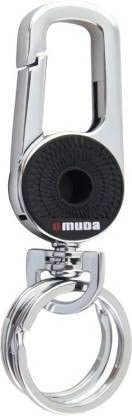 Omuda Hook Locking Silver Metal key ring Key chain for Bike Car Men Women Keyring