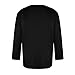 GVEYTPHQ 3/4 Sleeve Shirt for Men Solid Color Crew Neck Baseball T-Shirts Three Quarter Sleeve T Shirts Summer Casual Tees Men 3/4 Sleeve T-Shirts Black