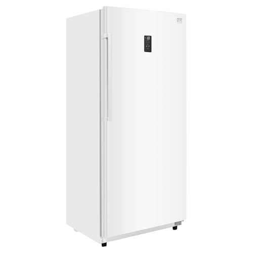 Image of Kenmore 17.0 Cubic Feet Capacity Upright freezer - Convertible Refrigerator /Freezer, 4 Shelves, Garage Ready, Meat Storage, Auto Defrost, Congelador For Home, Apartment, Basement, Dorm,White
