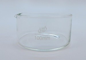 SEOH 100mm OD Borosilicate Glass Crystallizing Dish with Spout