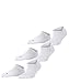 FALKE Cool Kick Sneaker 3-Pack Trainer, Socquettes Mixte, Respirantes Séchage Rapide, Blanc (White 2000), 44-45 (Lot De 3)