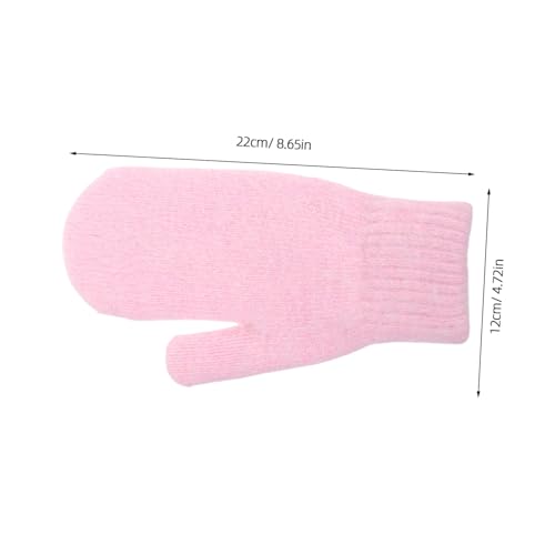 Guantes de lana para regalar en invierno pack doble unisex colores rosa y gris suaves 2